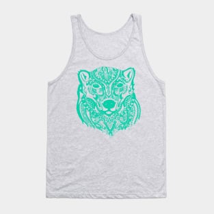 Mandala Polar Bear - Mint Tank Top